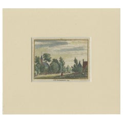 Impression ancienne du village d'Oud-Loosdrecht par Spilman, vers 1750
