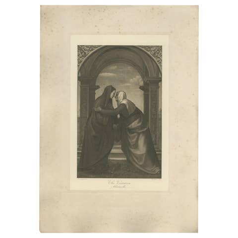Antique Print of 'The Visitation' made after Albertinelli 'c.1890'