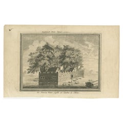 Impression ancienne du château de l'eau de Canton, vers 1780