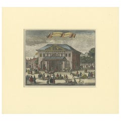 Antique Print of the Weigh-House in Amsterdam, 1693