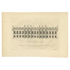 Impression ancienne de l'avant ouest de l'hôtel Cholmondeley par Campbell, 1717