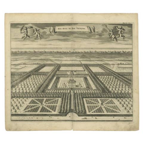 Antique Print of the West-Souburg Estate by Smallegange, 1696