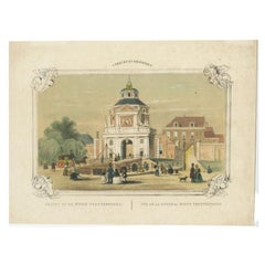 Stampa antica del Wittevrouwenpoort di Utrecht, Paesi Bassi, 1860 ca.