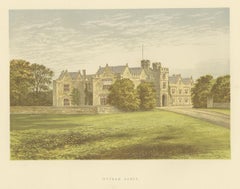 Antique Print of the Wytham Abbey Manor House by Morris, circa 1880