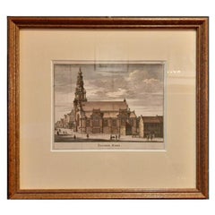 Antique Print of the 'Zuiderkerk' in Amsterdam by Ratelband, 1737