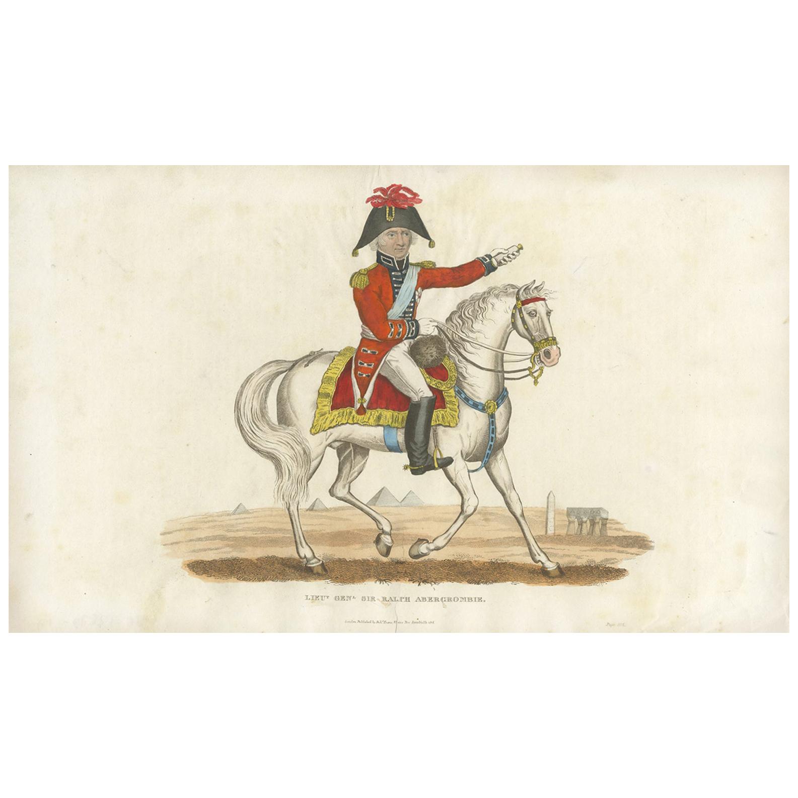 Antique Print of Sir Ralph Abercromby by Evans '1816' For Sale