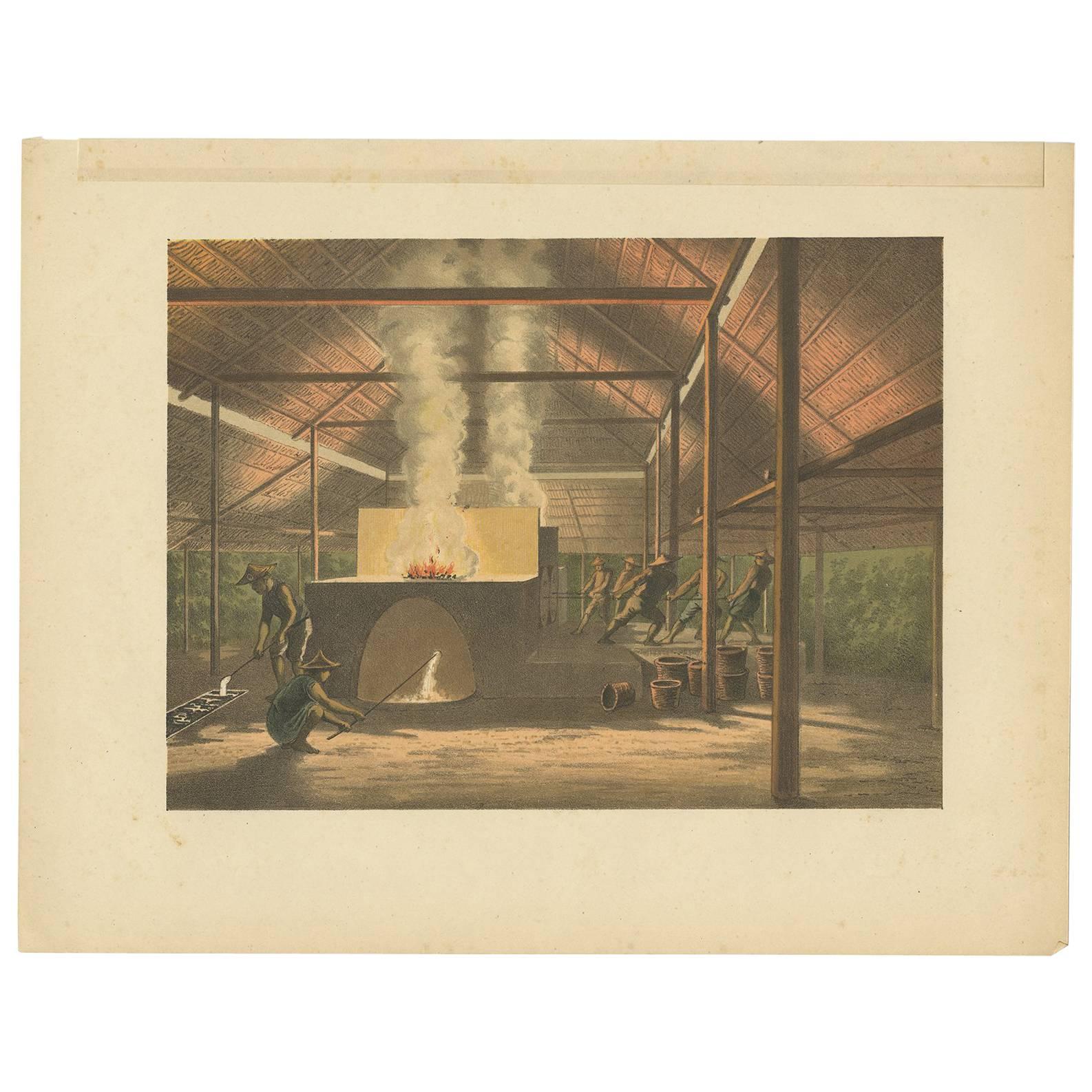 Antiker Druck von Zinnguss in Indonesien von M.T.H. Perelaer, 1888