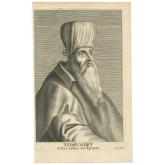 Stampa antica di Tomumbey, l'ultimo sultano d'Egitto, 1667