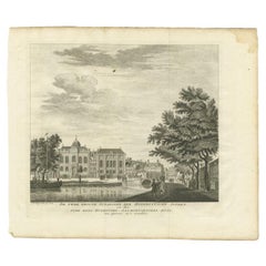 Antique Print of Two Jewish Synagogues in Amsterdam, The Netherlands, c.1760