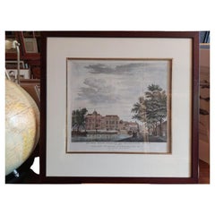 Antique Print of two Synagogues in Amsterdam, The Netherlands, c.1760