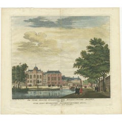 Antique Print of two Synagogues in Amsterdam, The Netherlands, c.1760