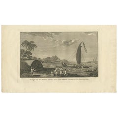 Impression ancienne d'Ulietea en polynésie française, Couverts, 1803