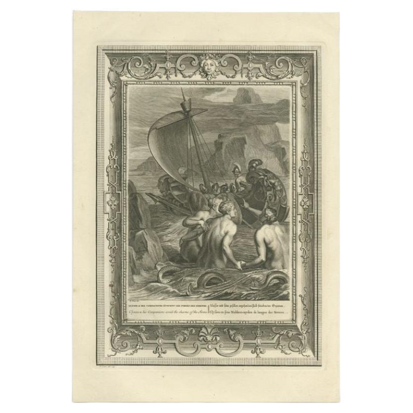 Antique Print of Ulysses and his Companions, 1733 For Sale