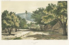 Impression ancienne d'Umatec « Guam » par D'Urville, vers 1850