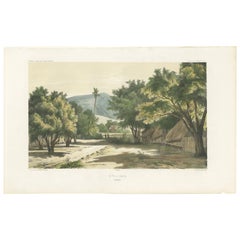 Impression ancienne d'Umatec « Guam » par D'Urville, vers 1850