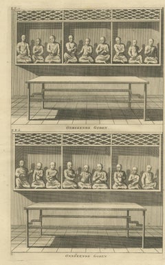 Antique Print of Unidentified Gods by Valentijn, 1726