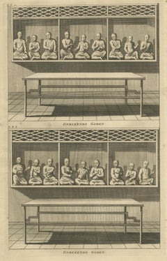 Antique Print of Various Chinese Gods by Valentijn, 1726