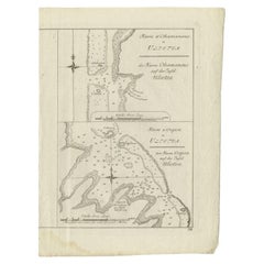 Antique Print of Various Island in French Polynesia, circa 1774