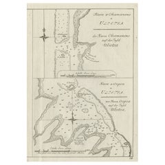 Antique Print of Various Island in French Polynesia, circa 1774