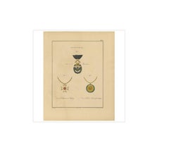 Antique Print of various Medals of Austria by G.L. de Rochemont, 1843