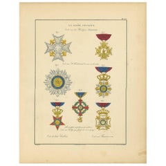 Antique Print of Various Medals of Sicily by G.L. de Rochemont, 1843