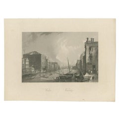 Antiker Druck von Venedig in Italien, um 1850