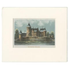 Antiker Druck des Schlosses von Vreeland bei Loenen, Niederlande, um 1895