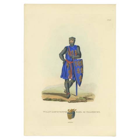 Antique Print of William Longuespee, 1842