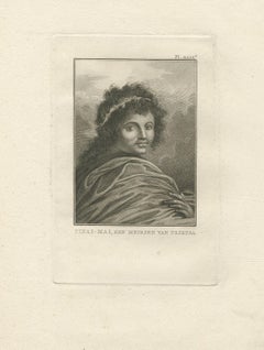 Antique Print of Woman of Ulietea, French Polynesia, by Cook, 1803