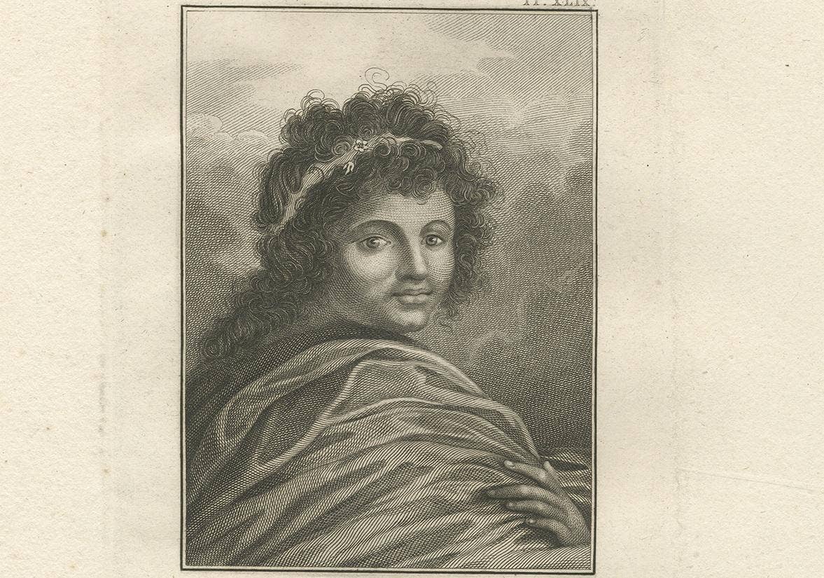 Antique Print of Woman of Ulietea, French Polynesia, by Cook, 1803