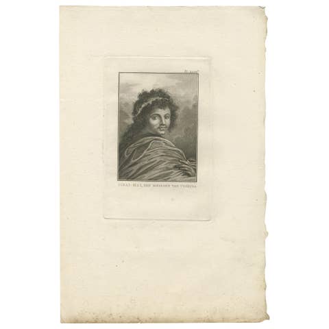 Antique Print of Woman of Ulietea, French Polynesia, by Cook, 1803