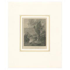 Antiker antiker Druck von jungen Anglern von Pittman (1822)