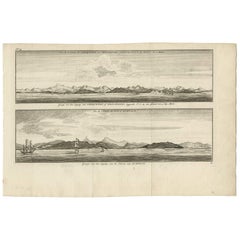 Antiker Druck von Zihuatanejo und dem Hafen von Acapulco von Anson (ca. 1760)