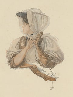 Antique Print 'Ready for a Spin' Made after H. Fisher, 1908