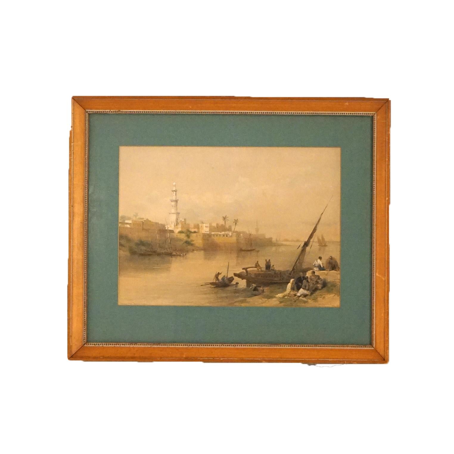 Gravure ancienne signée par David Roberts 