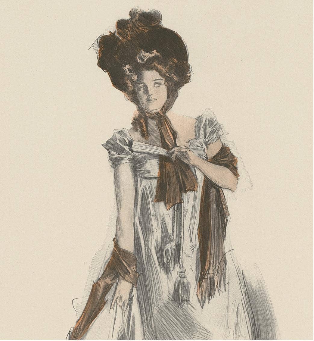 Antique Print 'The Cotillion' Made after H.C. Christy '1908'