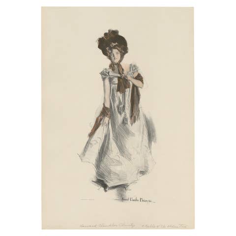 Antique Print 'The Cotillion' Made after H.C. Christy '1908'