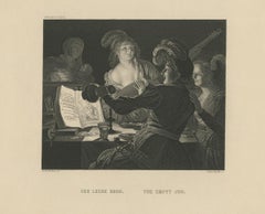 Antique Print 'The Empty Jug' by Fleischmann, circa 1865