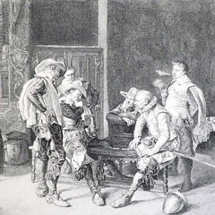 Antique Print, "The Game of Cards"