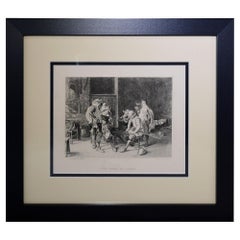 Antique Print, "The Game of Cards"