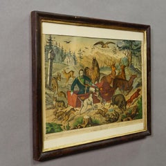 Antique Print 'The Hunter’s Awakening', Germany late 19th century