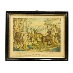 Antique Print "the Hunters Tomp", Germany Late 19th Century