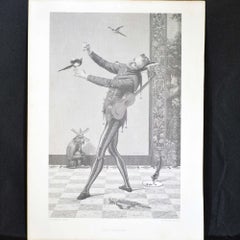Antique Print, "The Jester"