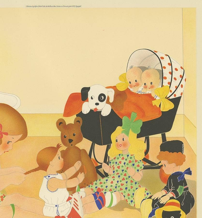 Antique Print 'The little Mother' by W. Schermelé, 1937