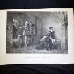 Antique Print, "The Princess Elizabeth in the Tower"