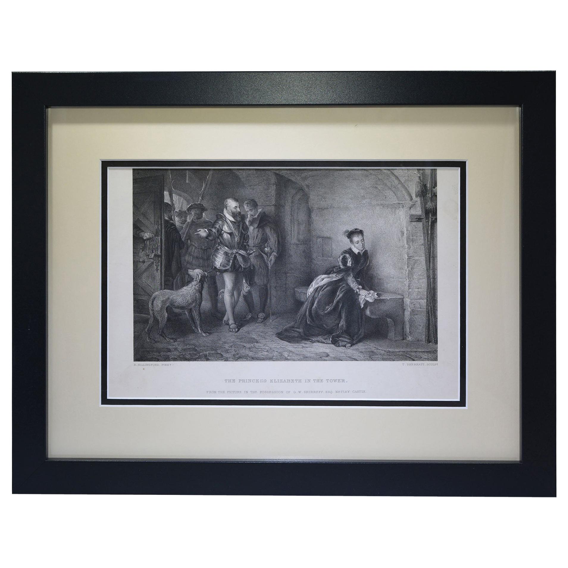 Antique Print, "The Princess Elizabeth in the Tower" For Sale