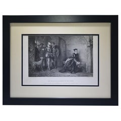 Antique Print, "The Princess Elizabeth in the Tower"