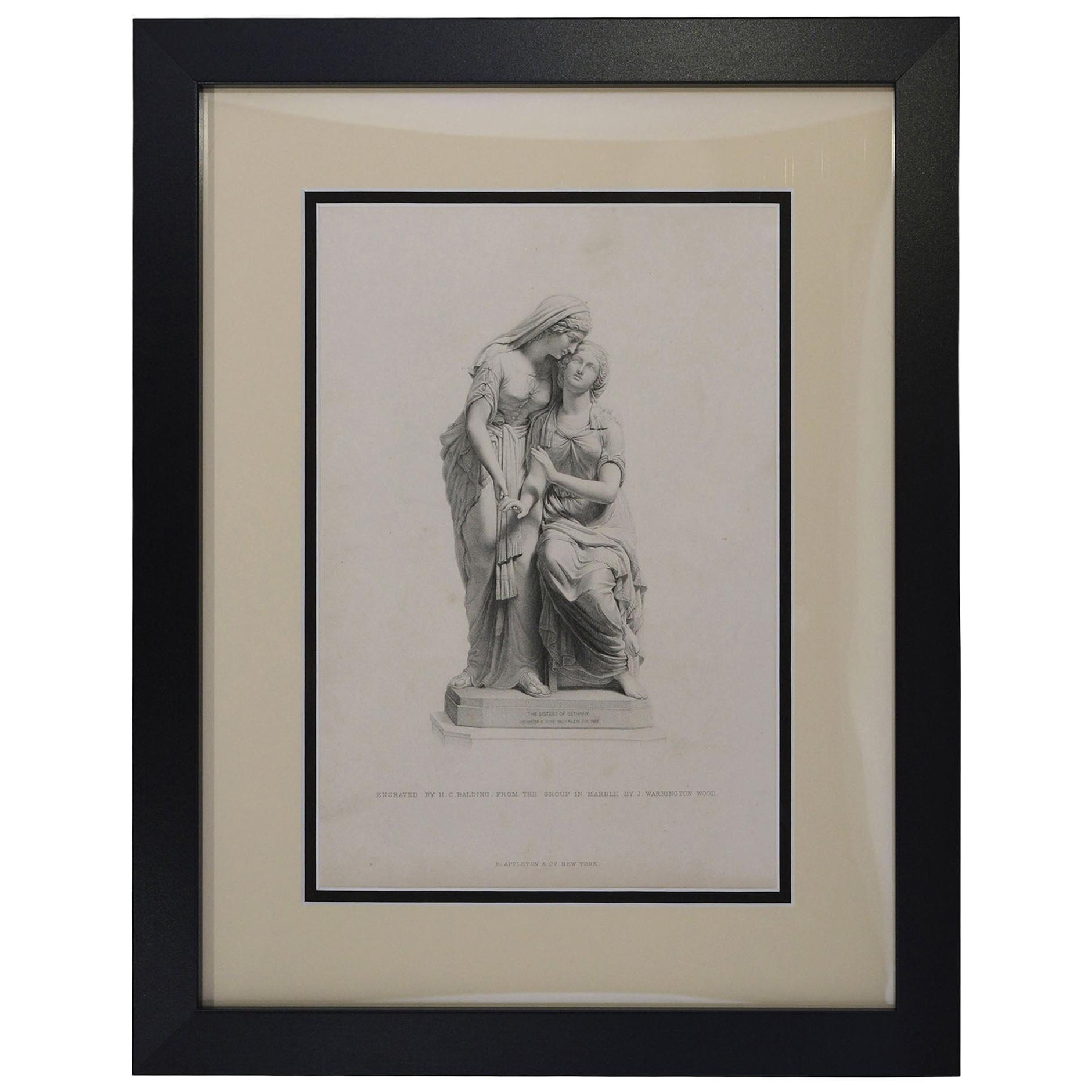 Antique Print, "The Sisters of Bethany" For Sale