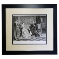 Antique Print, "The Wooing of Henry V"
