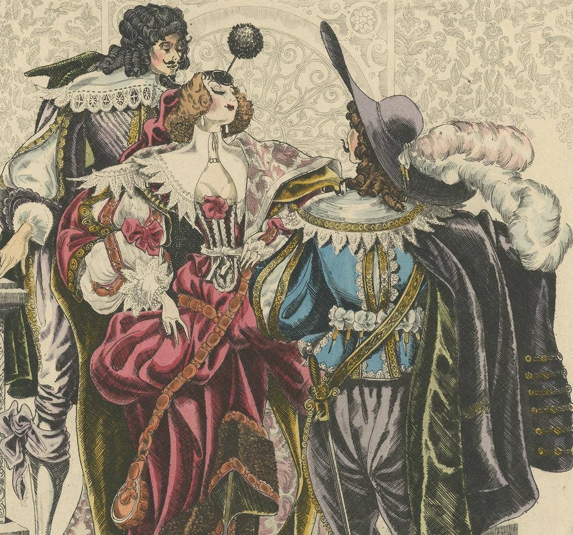 Antique Print 'Umwerbung' by Kurt Hilscher, circa 1930